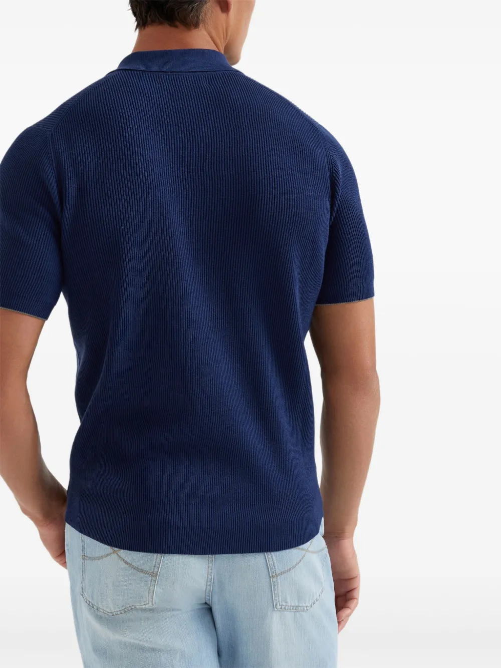 Brunello Cucinelli Katoenen poloshirt Blauw