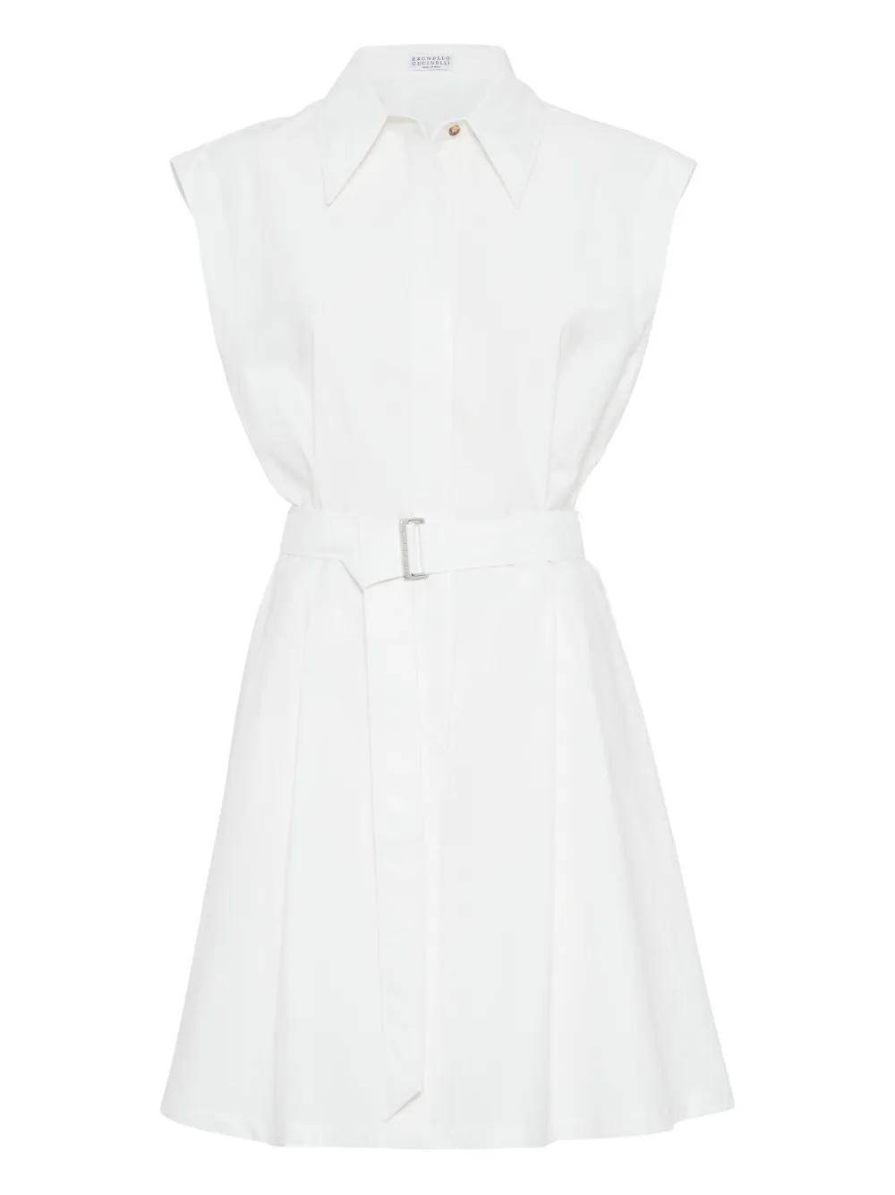 Brunello Cucinelli vestido camisero con botones | blanco | Image 1