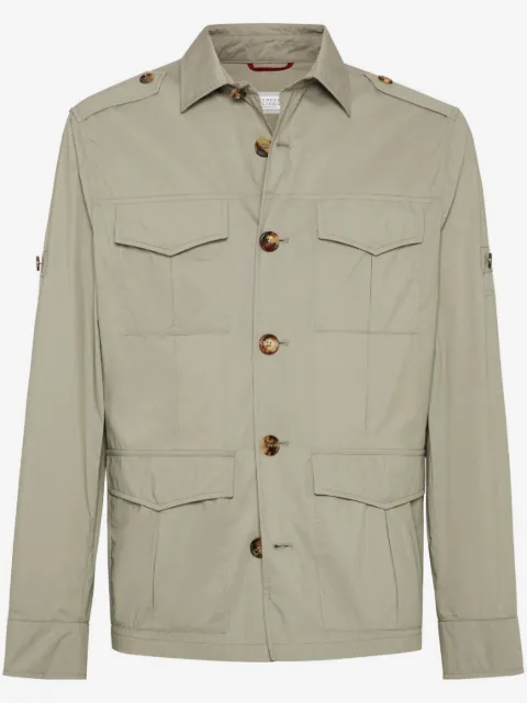 Brunello Cucinelli water-resistant shirt jacket