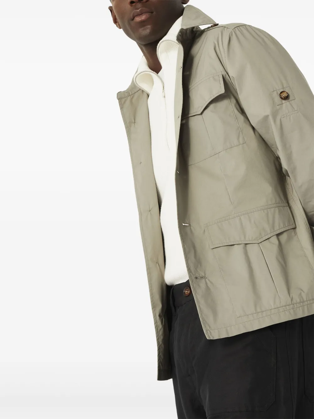 Brunello Cucinelli water-resistant Shirt Jacket | Neutrals