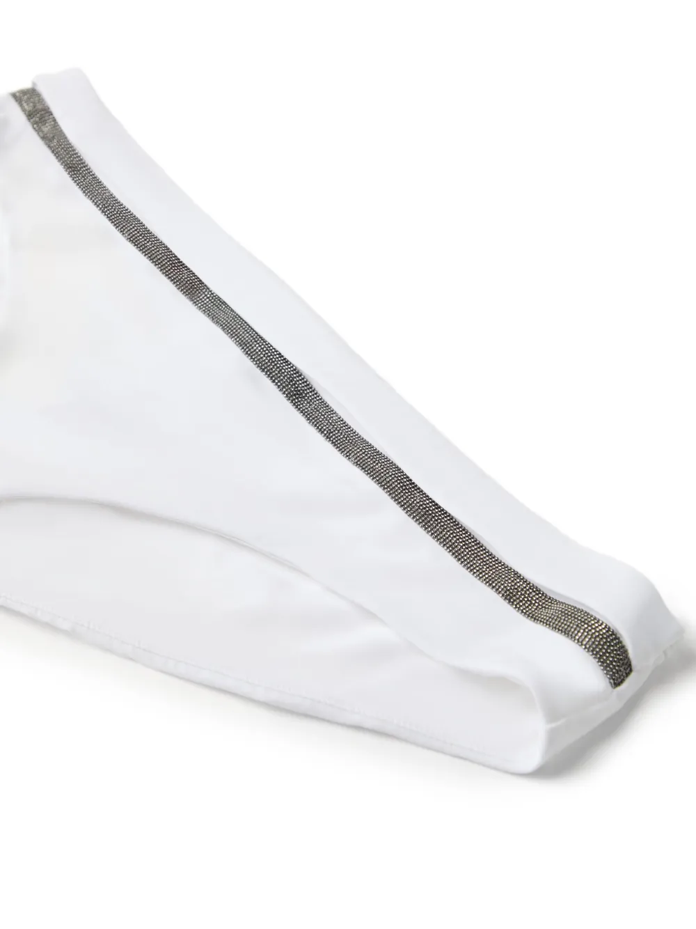 Brunello Cucinelli Monili Chain-embellished Bikini Briefs In White