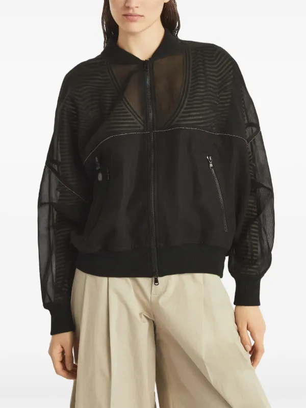 ジャケット BRUNELLO CUCINELLI MH911VE706 C099 Jackets Brunello Cucinelli Men's Silk Button-Front Bomber Jacket