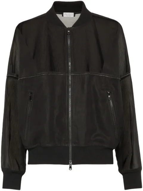 Brunello Cucinelli monili bomber jacket