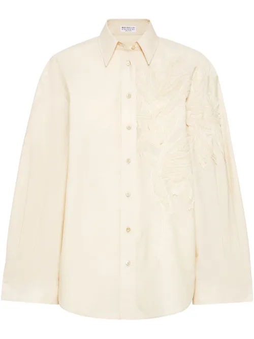 Chemise à appliqué Flora - Brunello Cucinelli - Modalova