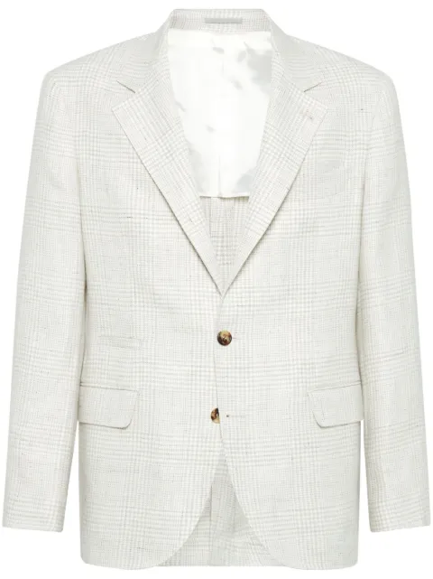 Brunello Cucinelli blazer con motivo de cuadros príncipe de Gales