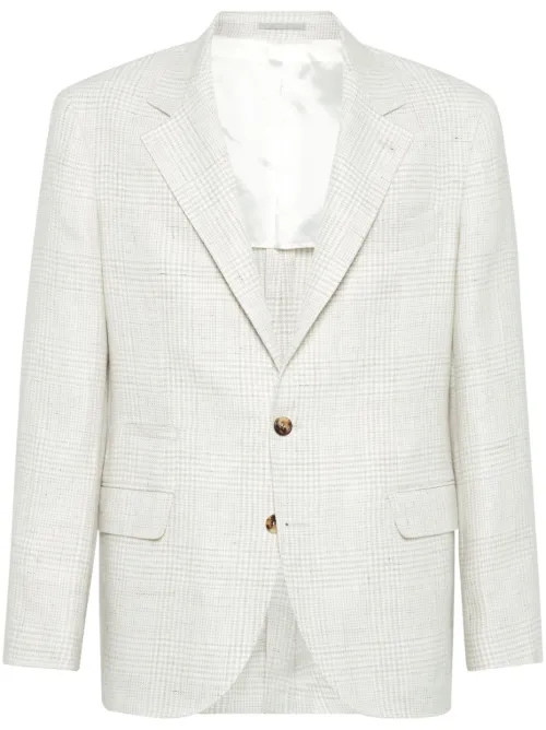 Blazer à motif Prince de Galles - Brunello Cucinelli - Modalova