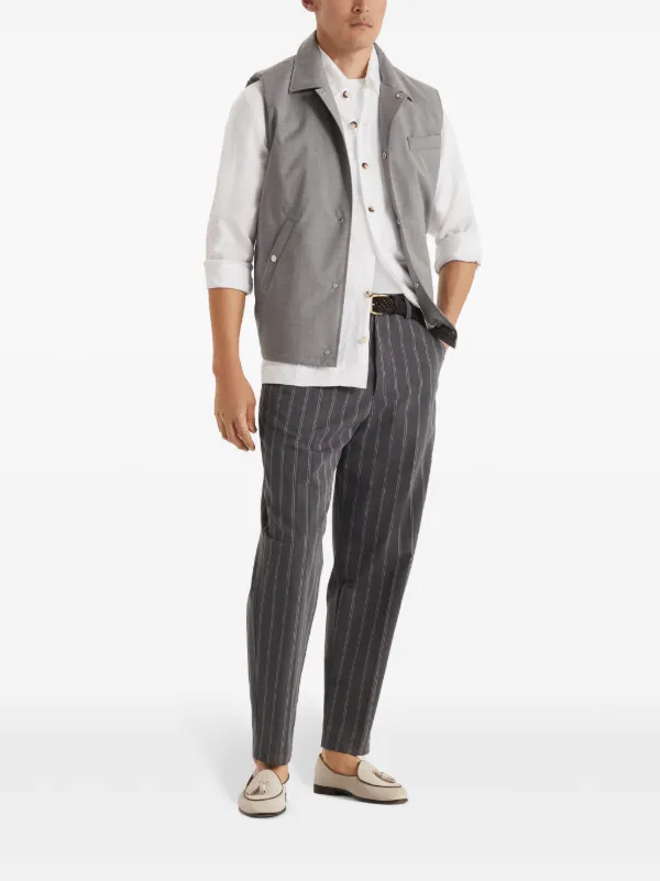 Brunello Cucinelli リネン シャツジャケット | ホワイト | FARFETCH JP