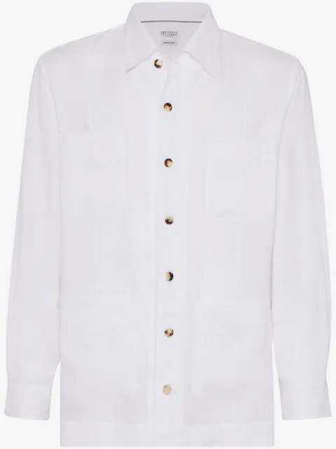 Brunello Cucinelli linen shirt jacket