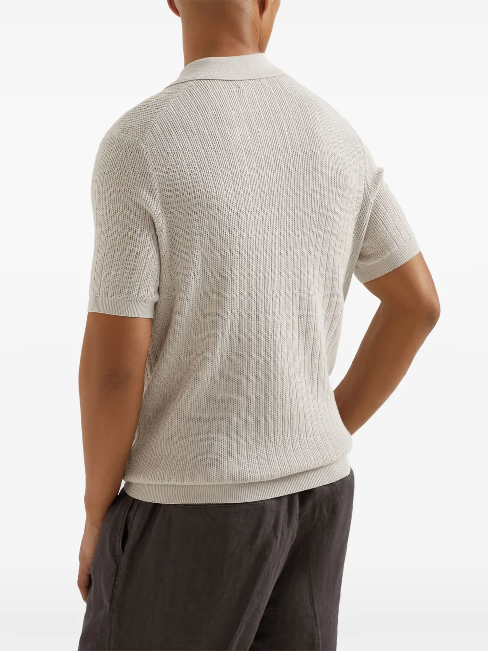 Brunello Cucinelli Gebreid poloshirt Beige