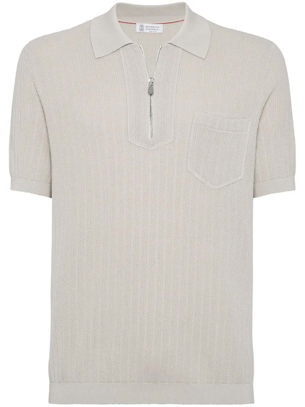 Brunello Cucinelli playera tipo polo tejida | neutro | Image 1