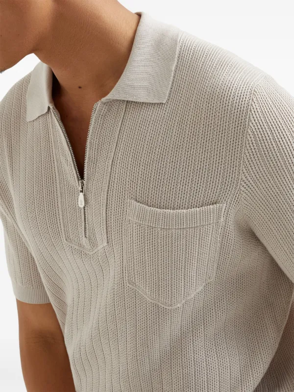 Tシャツ・カットソー BRUNELLO CUCINELLI Knitted polo shirt (M29400015 CXV04) Lightweight knit Polo for Man in Navy Blue | Brunello Cucinelli