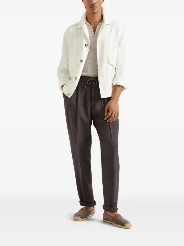 Tシャツ・カットソー BRUNELLO CUCINELLI Knitted polo shirt (M29400015 CXV04) Brunello Cucinelli Knitted Polo Shirt | Neutrals | FARFETCH