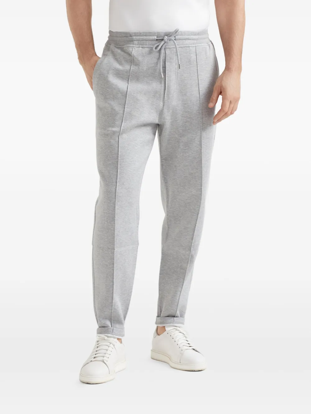 Brunello Cucinelli Geribbelde trainingsbroek Grijs