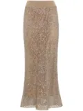 Brunello Cucinelli sequinned skirt - Neutrals