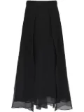 Brunello Cucinelli silk maxi skirt - Black