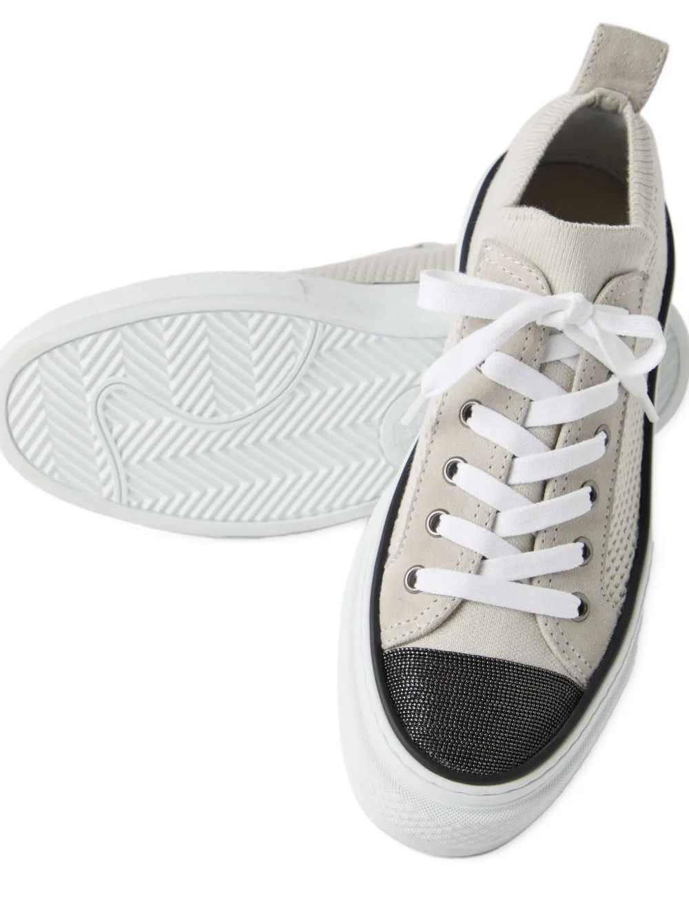 Brunello Cucinelli knitted sneakers Neutrals