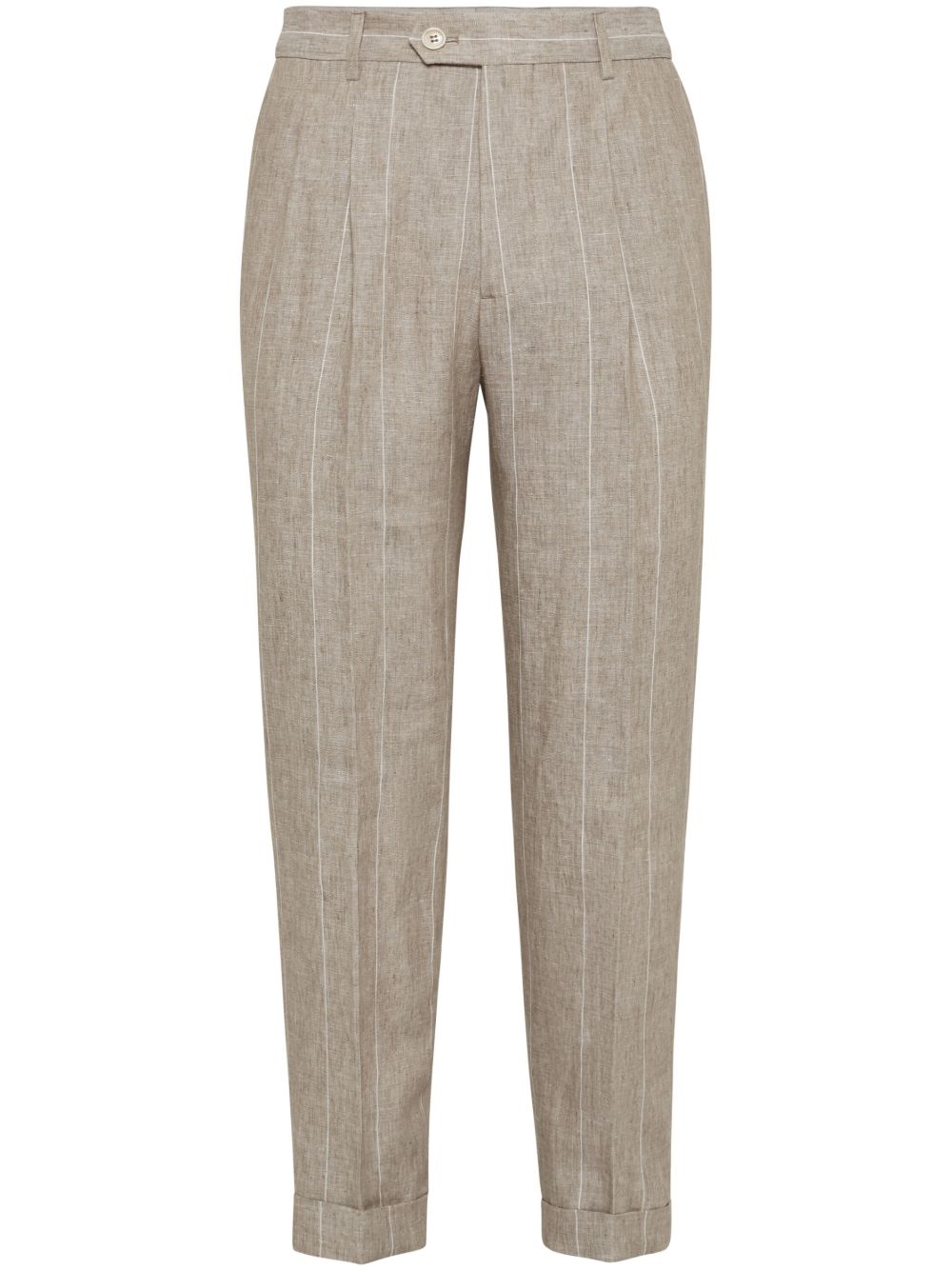 Brunello Cucinelli striped trousers - Neutrals