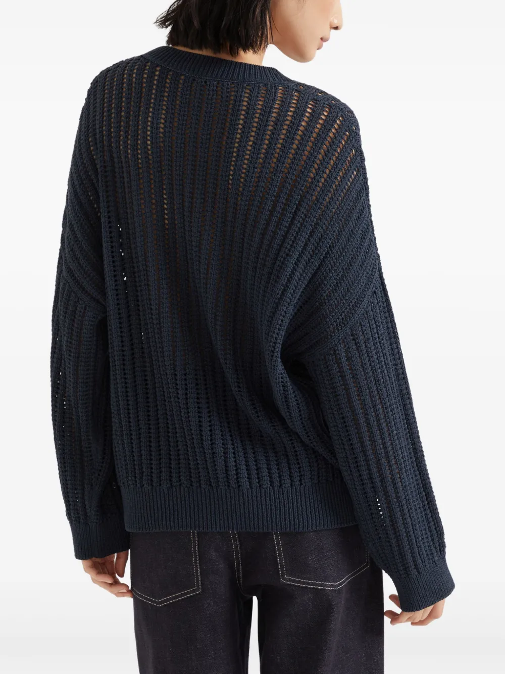 Brunello Cucinelli Opengebreide trui Blauw