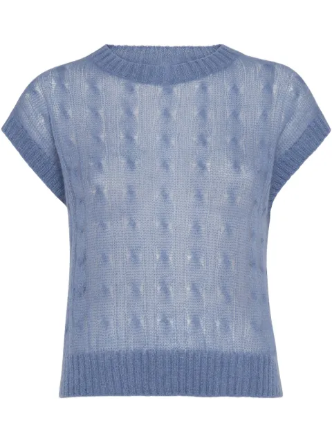 Brunello Cucinelli cable-knit top