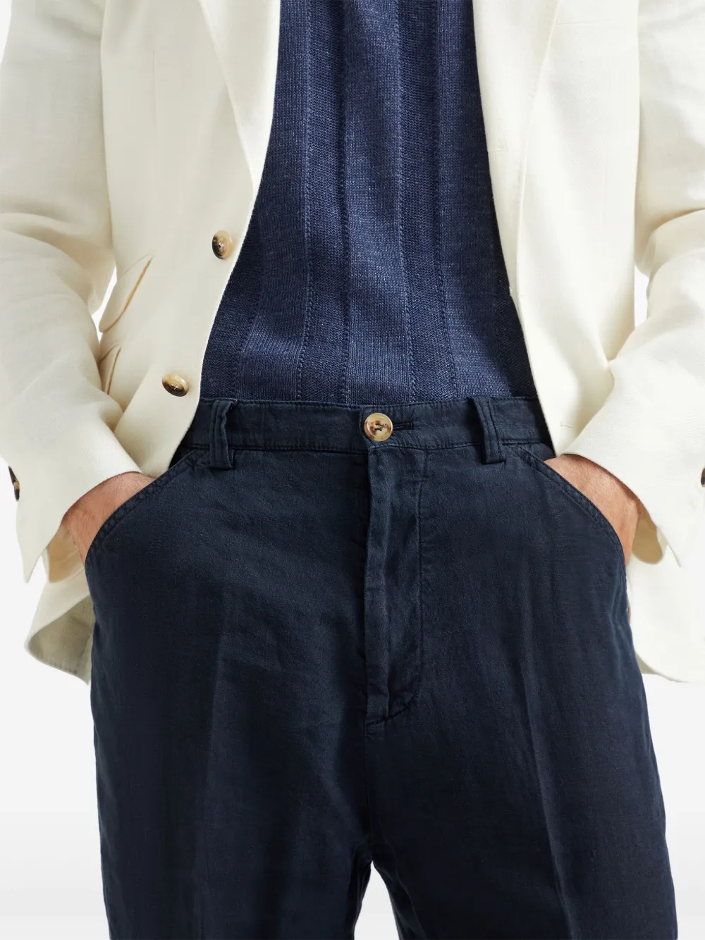 Brunello Cucinelli Straight plooibroek Blauw