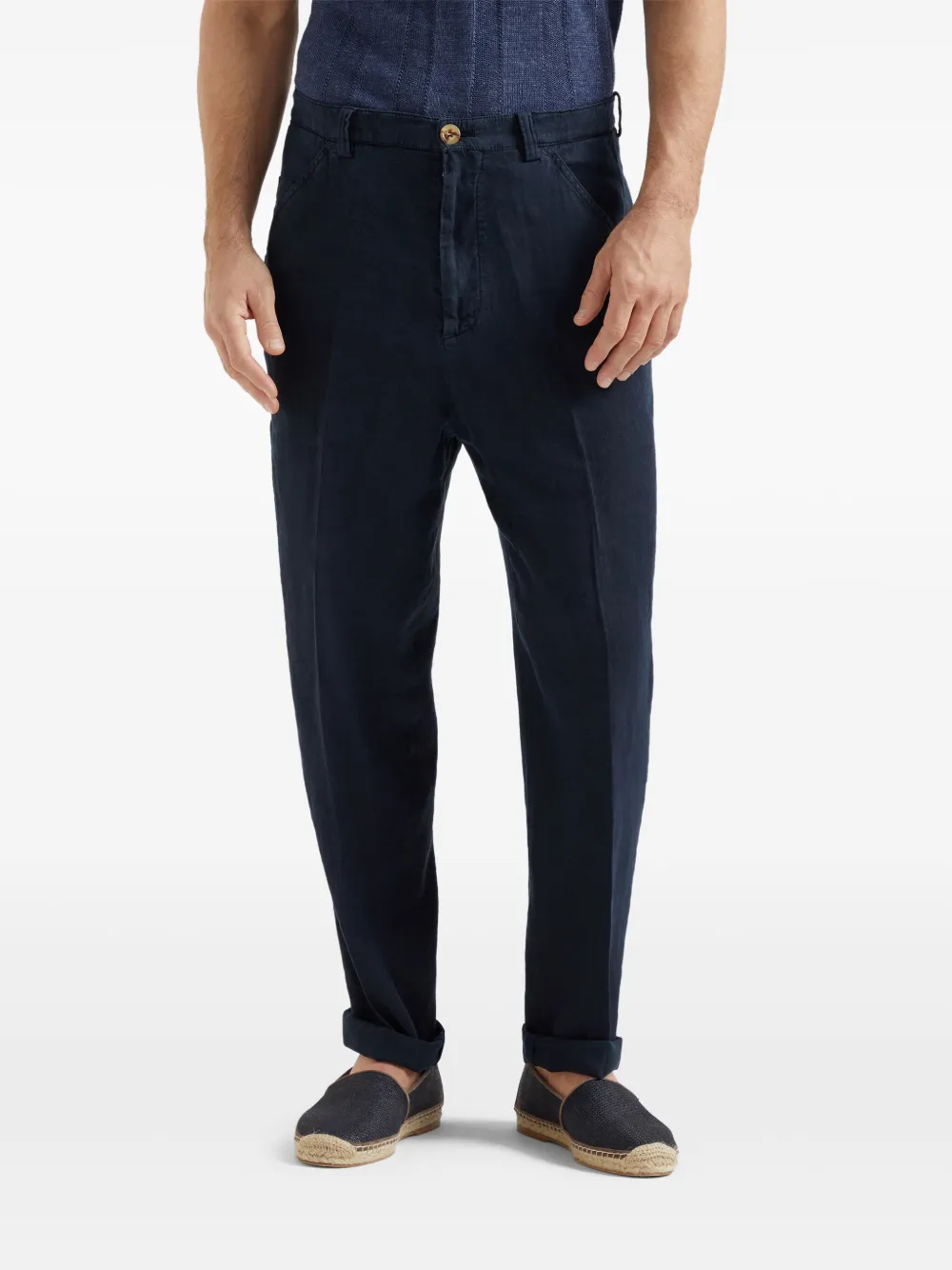 Brunello Cucinelli Straight plooibroek Blauw