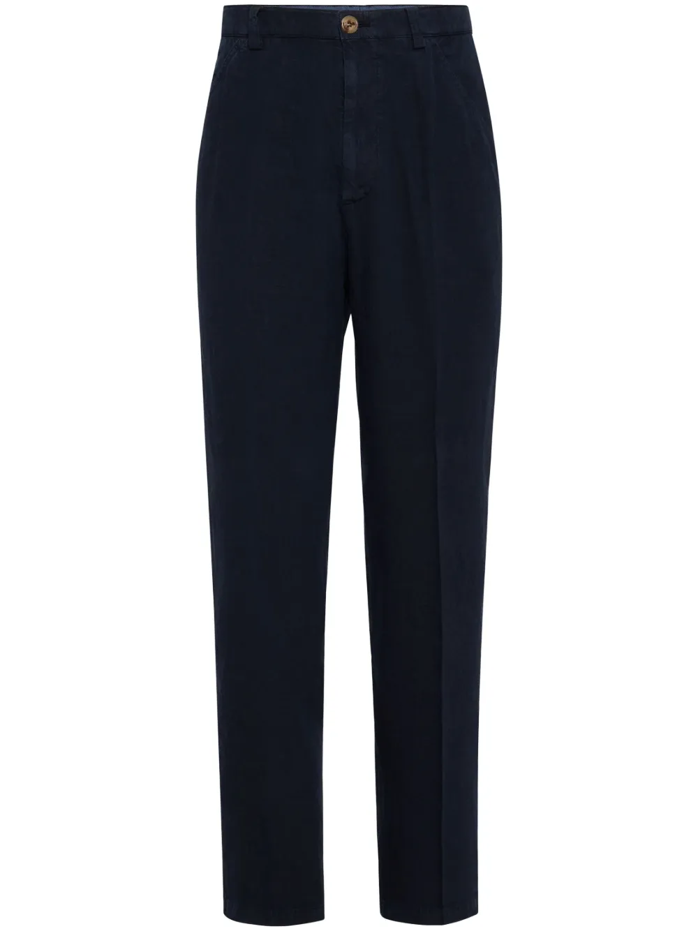 Brunello Cucinelli Gerade Hose mit Bügelfalten | Blau | Image 1