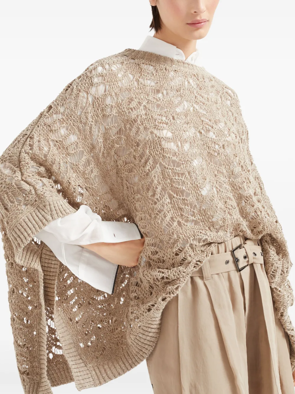 【関税＆送料込み】Brunello Cucinelli 'Foliage Lace' Poncho 27358853_57710894_600.jpg