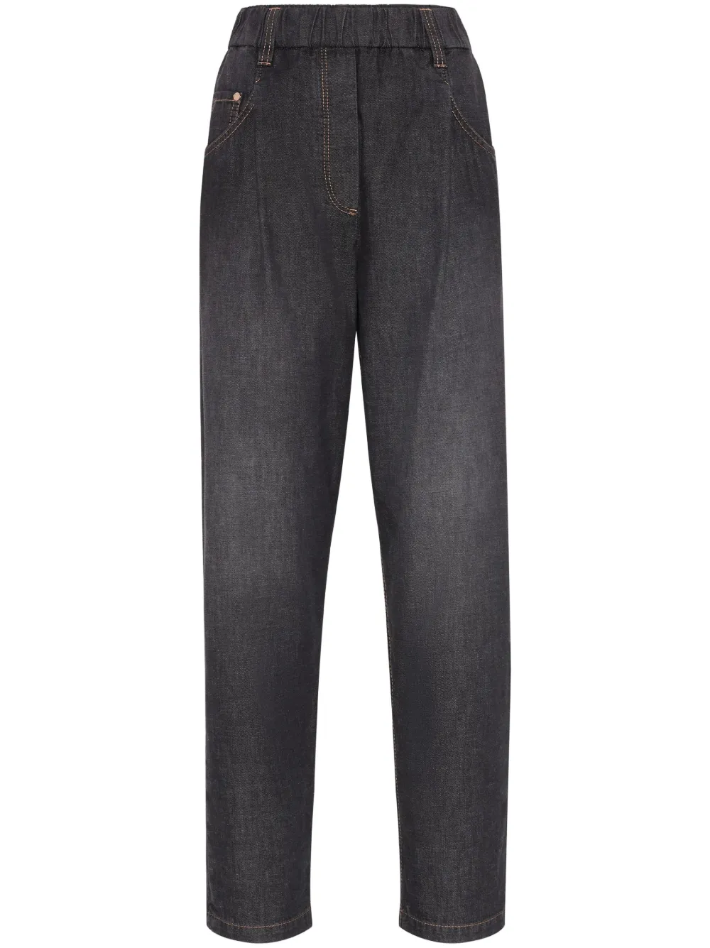 Brunello Cucinelli Jeans met toelopende pijpen Zwart