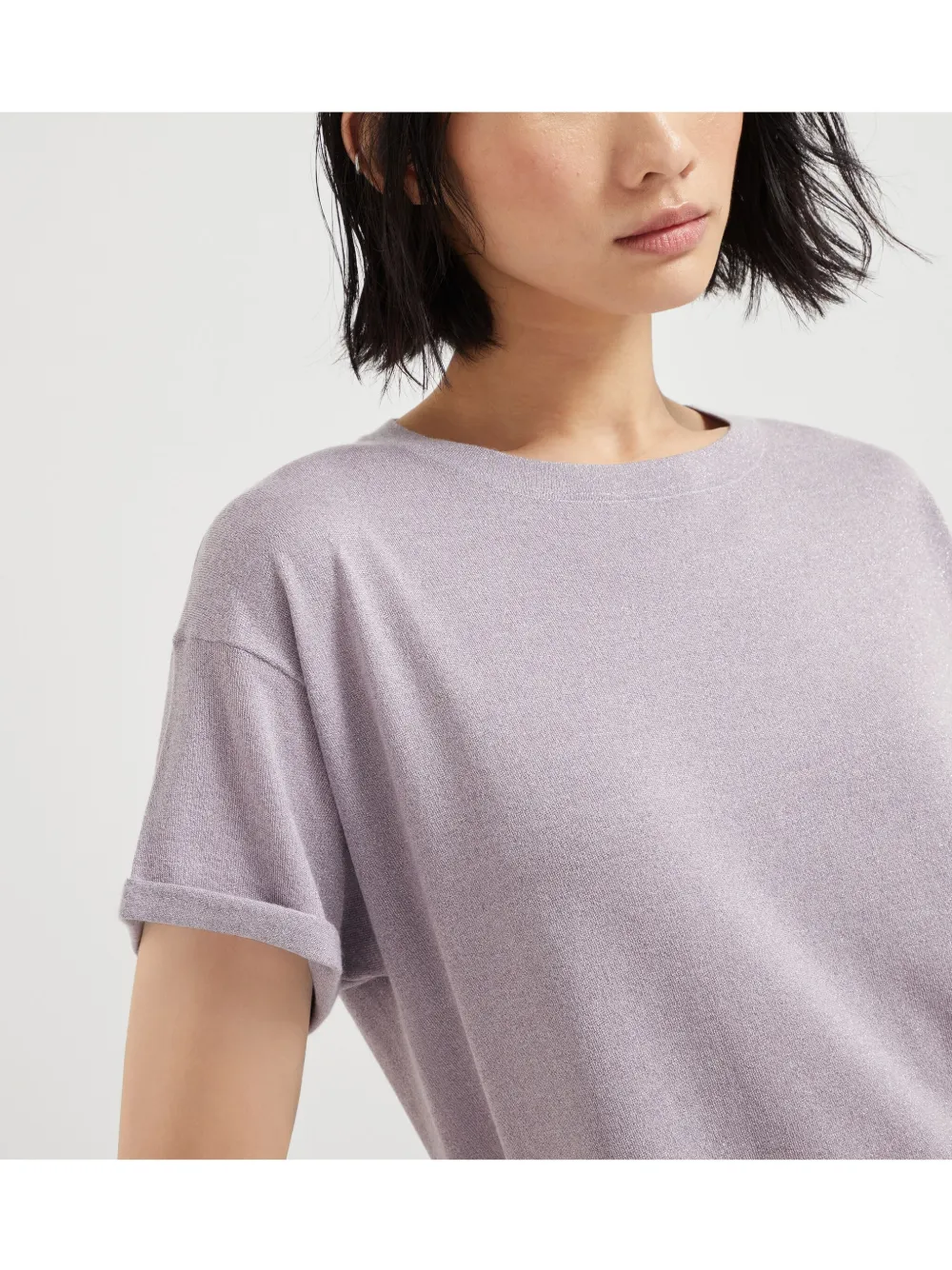 Brunello Cucinelli Top met ronde hals Paars