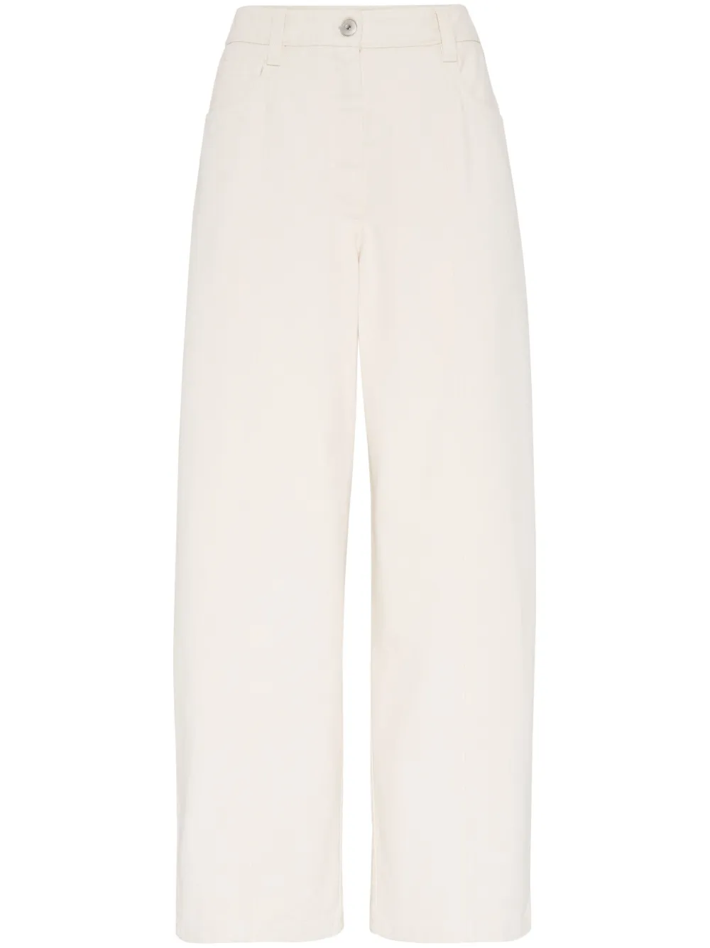 Brunello Cucinelli Cropped Trousers In Neutrals