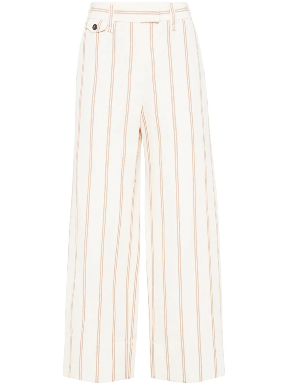 Brunello Cucinelli Gestreepte broek Beige