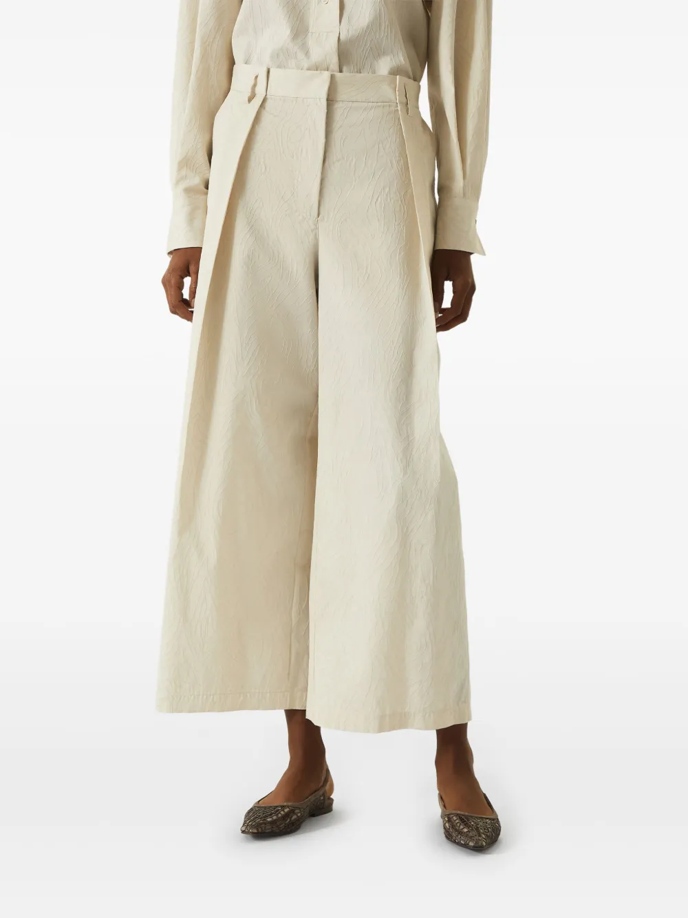 Brunello Cucinelli Cropped broek Geel