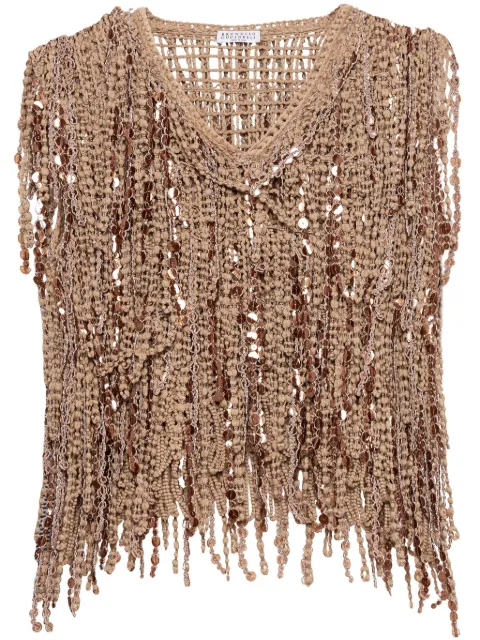 Brunello Cucinelli Dazzling Cascades top