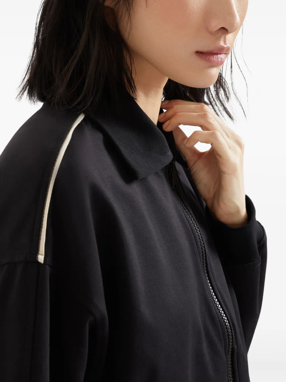 Brunello Cucinelli Monili-detail Jacket | Black | FARFETCH Brunello Cucinelli Monili-detail Jacket | Black | FARFETCH