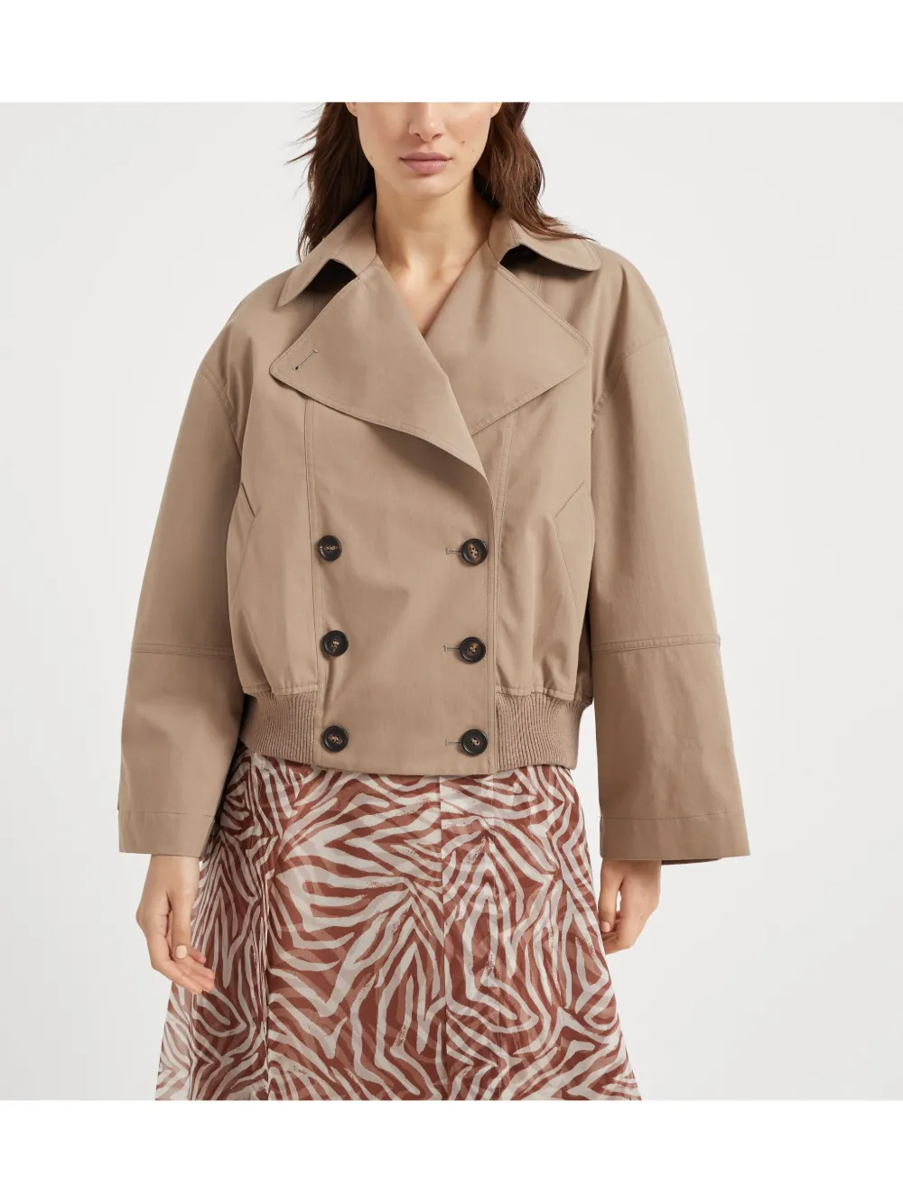 Brunello Cucinelli Monili cropped jack Beige