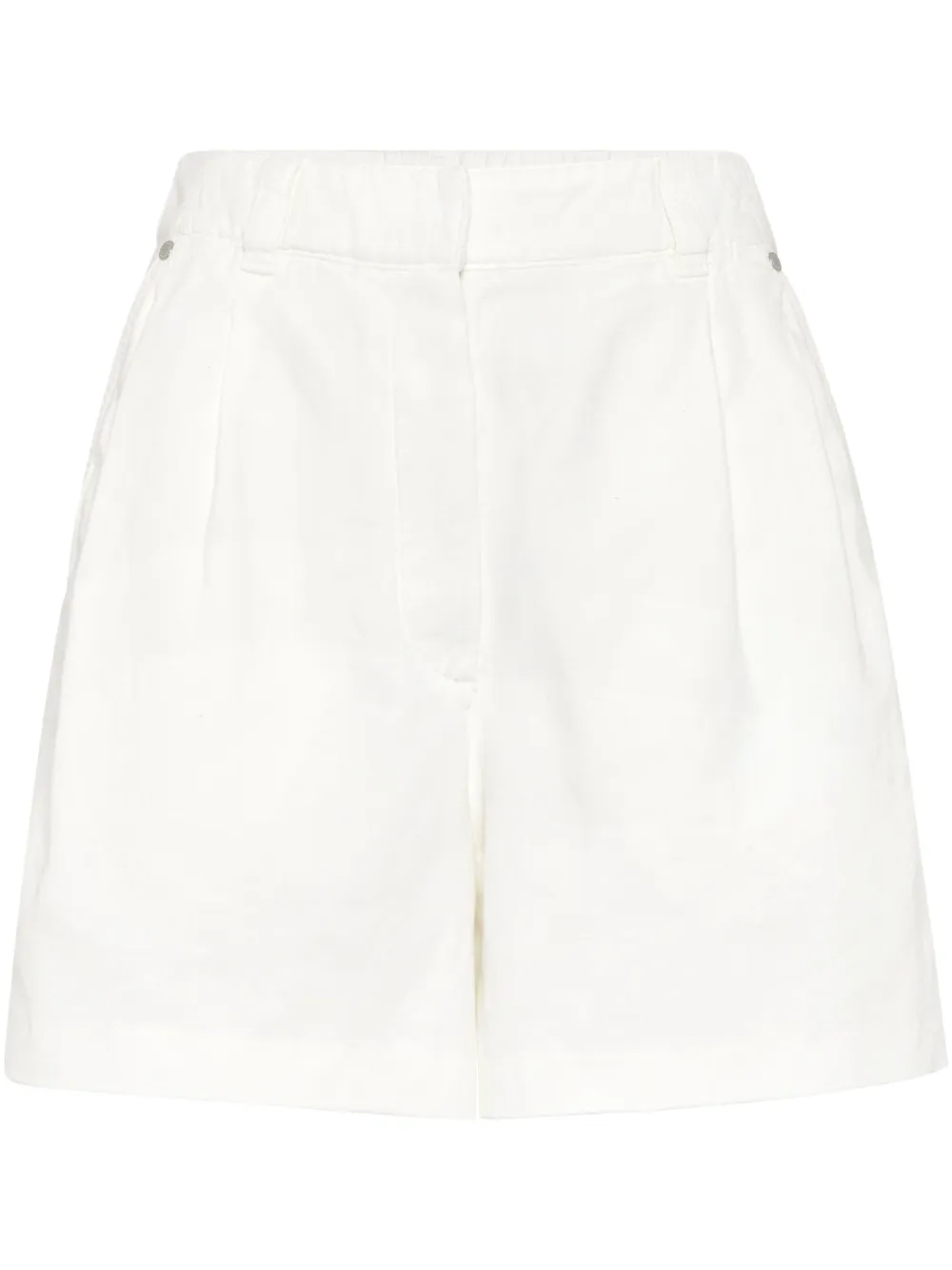 Brunello Cucinelli Shorts van katoen-linnenmix Wit