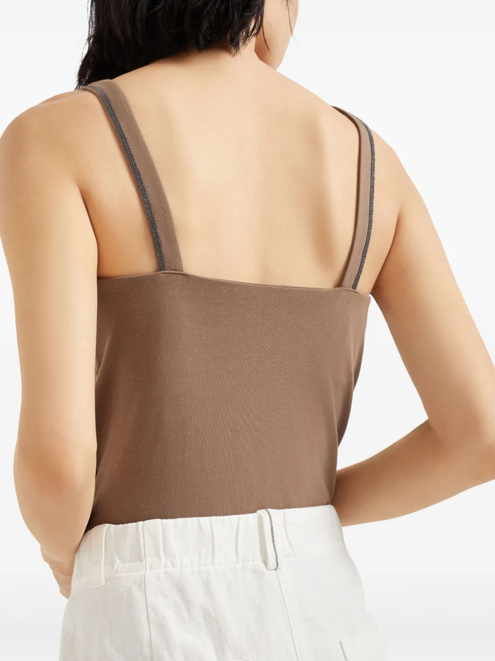 Shop Brunello Cucinelli Cotton-linen Shorts In White