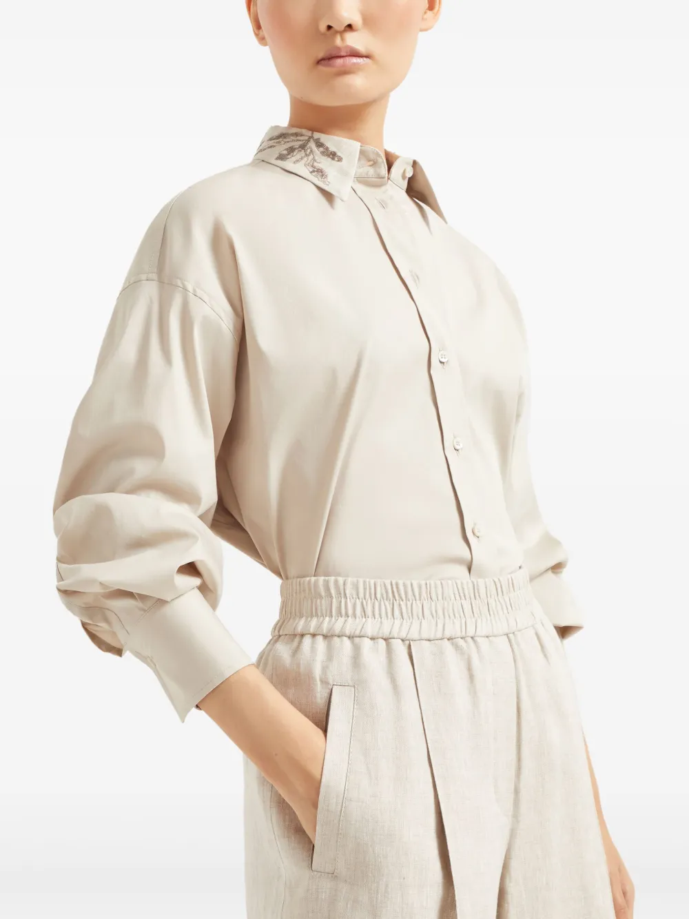 Brunello Cucinelli Linnen broek Beige