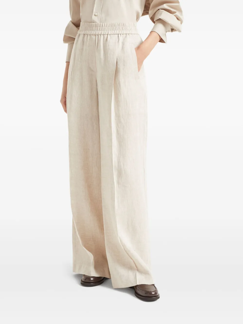 Brunello Cucinelli Linnen broek Beige