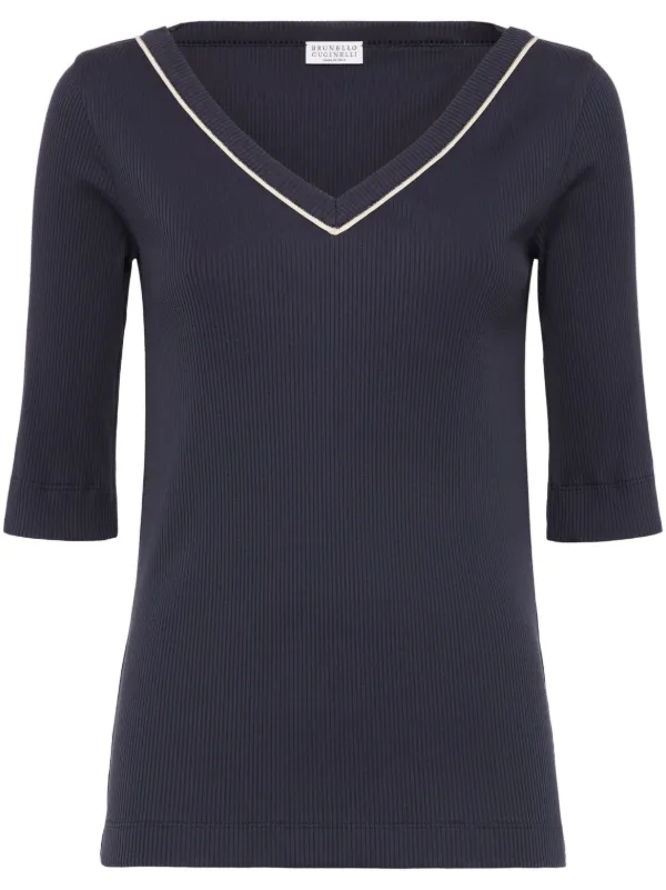 ブルネロクチネリ Tシャツ モニーレ Brunello Cucinelli モニーレ Tシャツ | ブルー | FARFETCH JP