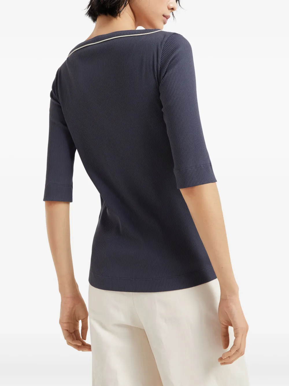 Brunello Cucinelli T-shirt met Monili-detail Blauw