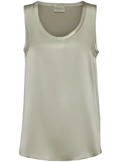 Brunello Cucinelli satin reversible tank top