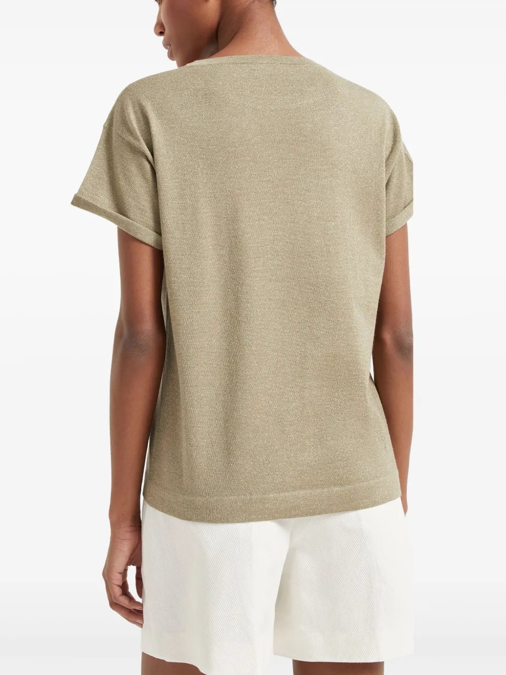 Brunello Cucinelli Lurex T-shirt Groen