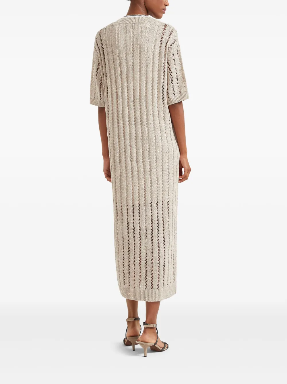Brunello Cucinelli Dazzling jurk Beige