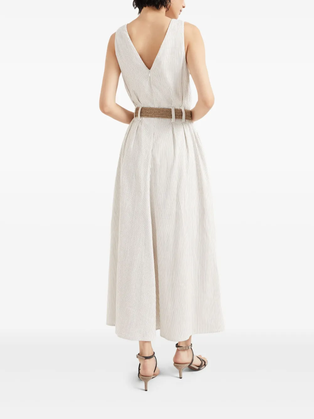 Brunello Cucinelli Twill jurk Bruin