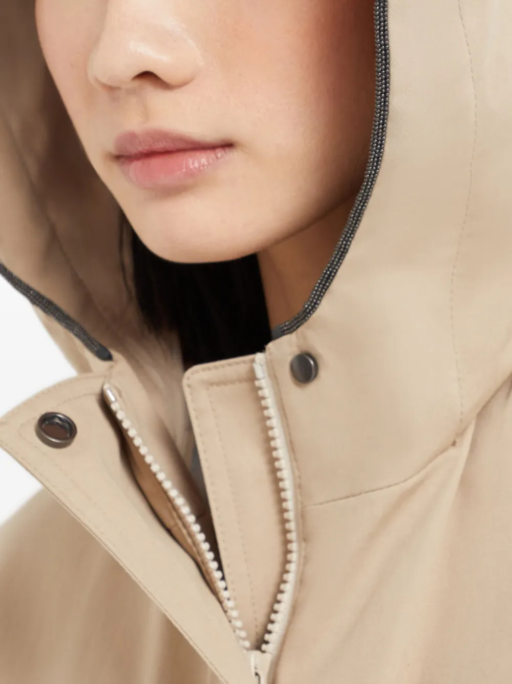 Brunello Cucinelli Regenjas van katoenen blend Beige