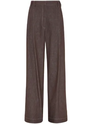 Brunello Cucinelli ストレートパンツ | ブラウン | FARFETCH JP