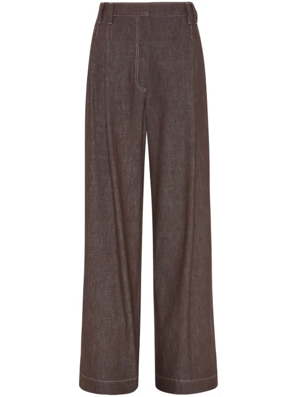 【Brunello Cucinelli】ストレートパンツ Brunello Cucinelli ストレートパンツ | ブラウン | FARFETCH JP