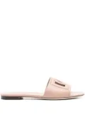 Dolce & Gabbana DG-logo leather slides - Pink