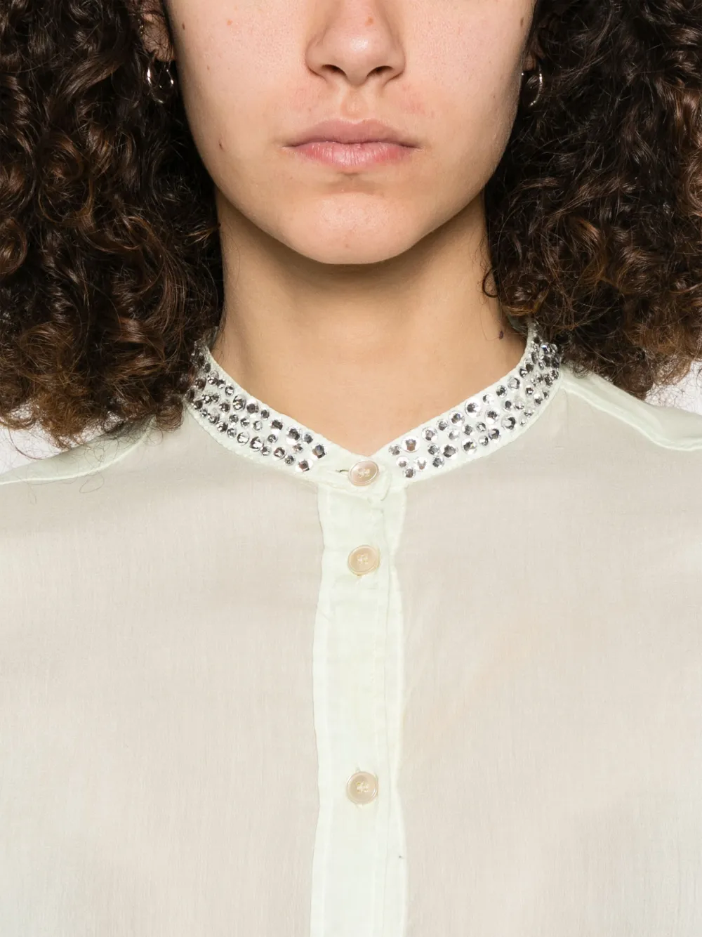 FORTE FORTE CRYSTAL-EMBELLISHED SHIRT